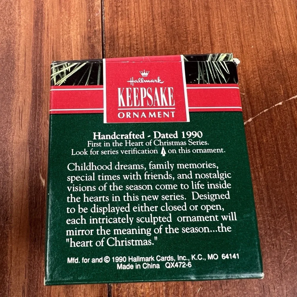 Vintage Hallmark Keepsake Christmas Ornament Heart of Christmas 1990 Series 1st